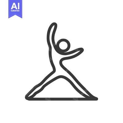 Aset premium populer: Minimalist Figure in Dynamic Pose, Abstract Line Art Design