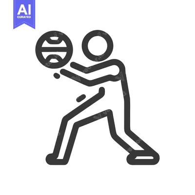 Minimalist Basketball Player Icon: Dribbling, Sport, Vector Illustrati