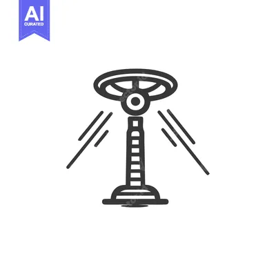 Minimalist Lighthouse Icon with Beams, Nautical Symbol, Vector Illustr