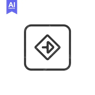 Aset premium populer: Square Button with a Diamond Shape Inside with an Arrow Pointing Left
