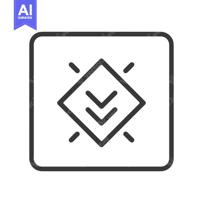 Popular premium asset: Square Button with Three Downward Arrows and Radiating Lines