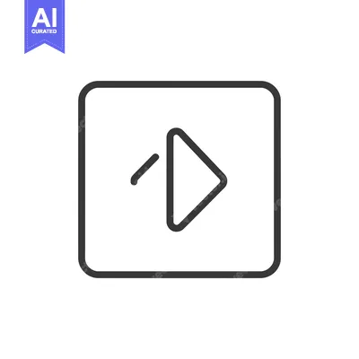 Square with a right-pointing triangle icon