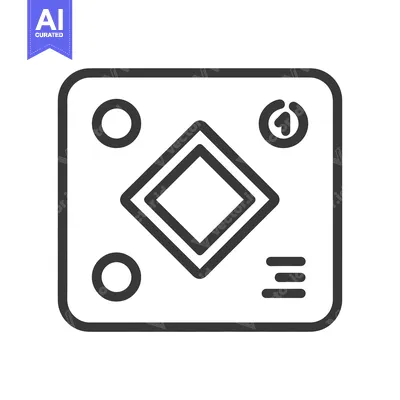 Premium design asset: Square With Diamond, Circles, and Lines Icon