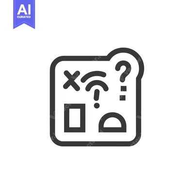 Square with Symbols and Question Mark