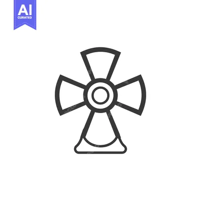 A Black and White Line Drawing of a Cross with a Circle in the Center