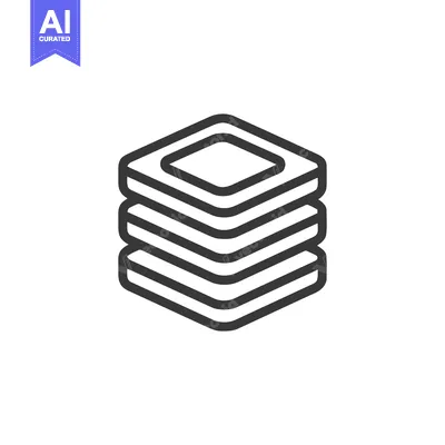 Aset premium populer: Minimalist Stacked Diamond Icon: Geometric Layered Design on White