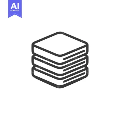 Stacked Square Icon: Three Layers of Rounded Geometry