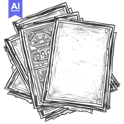 Aset premium populer: Stack of Ancient Textured Books with Intricate Carvings