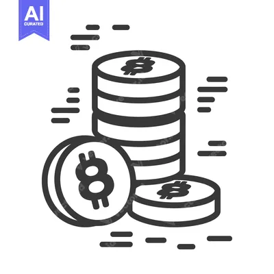 Stack of Bitcoin Coins with a Single Coin Separated