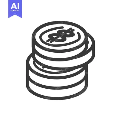 Aset desain premium: Stack of Coins with Dollar Sign on Top