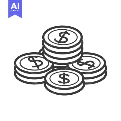 Stack of Coins with Dollar Sign Symbol