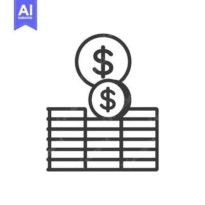 Aset premium populer: Stack of Dollar Coins with Dollar Sign Symbol
