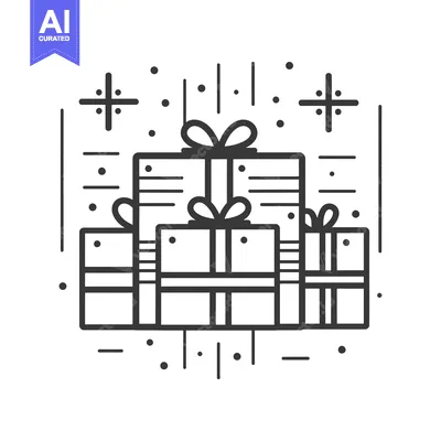 Stack of Gift Boxes with Bows and Confetti