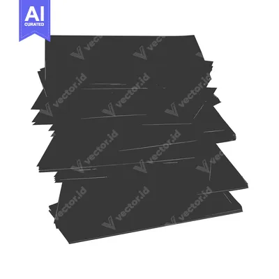 Aset premium populer: Stack of Papers Drawn in Black and White