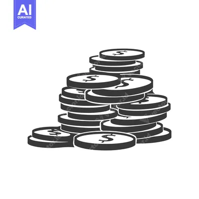 Aset premium populer: Stack of US Dollar Coins in Silhouette
