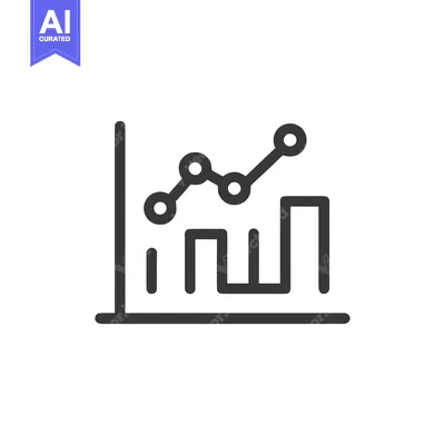 Rising Bar Graph with Connected Data Points, Business Growth Icon