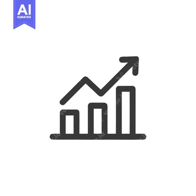 Aset desain premium: Ascending Bar Graph with Arrow: Business Growth Icon