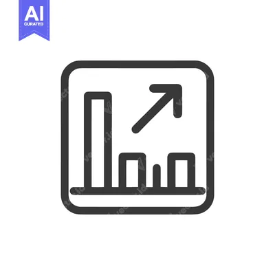 Aset premium populer: Ascending Bar Graph Icon with Arrow, Business Growth Symbol, Minimalis