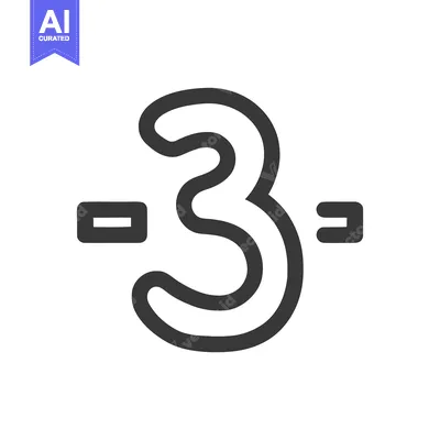 Stat Minus 3 Icon Line Art Icon 11477