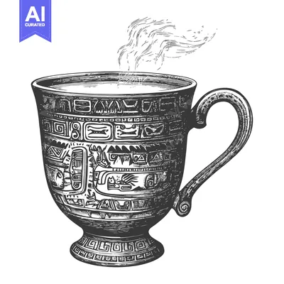 Popular premium asset: Steaming Cup with Ornate Ancient Mayan Design