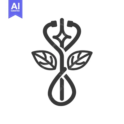 Aset premium populer: Stethoscope Forming Heart with Leaves