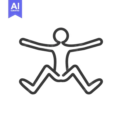 Popular premium asset: Stick Figure Illustration of a Person Jumping