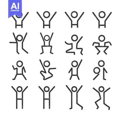 Stick Figure People in Various Poses