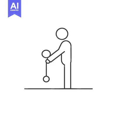 Stick Figure Person Holding Weights