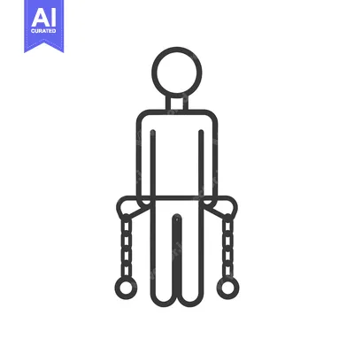 Aset premium populer: Stick Figure Person with Shackles