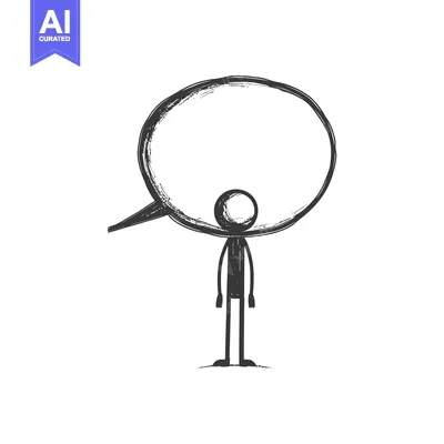 Stick Figure with Large Speech Bubble