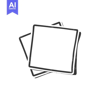 Stacked Square Frames: Minimalist Design with Overlapping Borders and