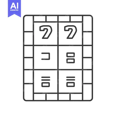 Aset premium populer: A Black And White Line Drawing Of A Game Board With Numbers And Symbol