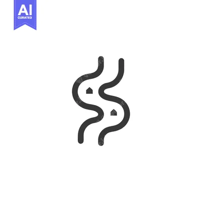 Popular premium asset: River Bend Icon with Houses: Minimalist Black and White Design