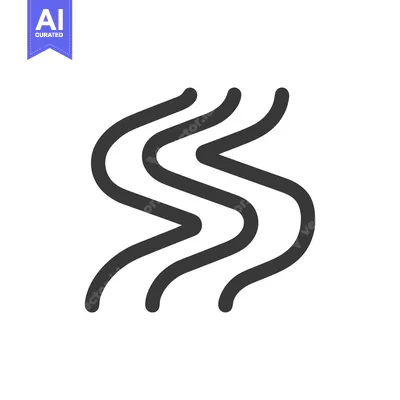 Abstract Gray Wavy Lines on White Background, Minimalist Design Elemen