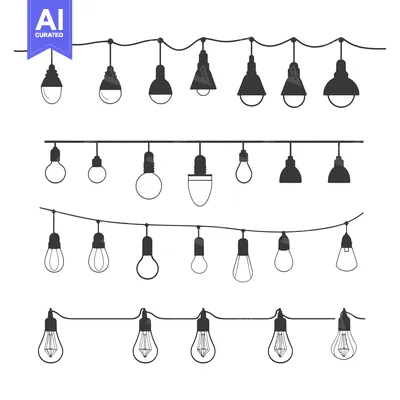 Popular premium asset: String of Lights with Various Shapes and Sizes of Bulbs