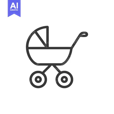 Popular premium asset: Minimalist Baby Stroller Icon: Clean Line Art Design