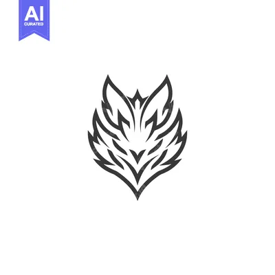 Stylized Abstract Animal Head with Angular Features