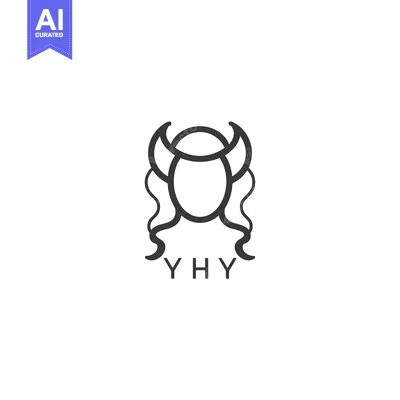 Aset premium populer: Stylized Abstract Portrait with Horns and Curls