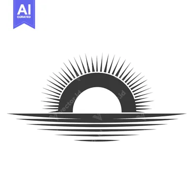 Popular premium asset: Stylized Black and White Sunset over Water