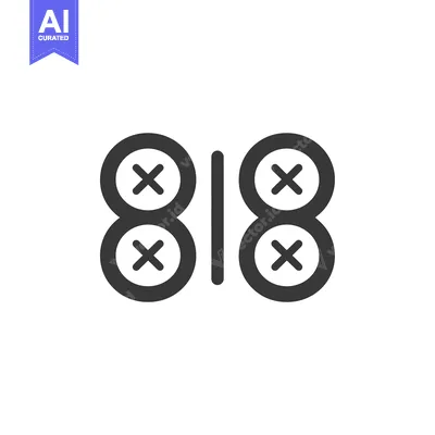 Aset premium populer: Stylized Butterfly with Crosses Inside Circles