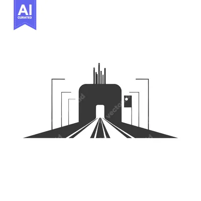 Aset premium populer: Stylized Cityscape with Tall Buildings and a Roadway