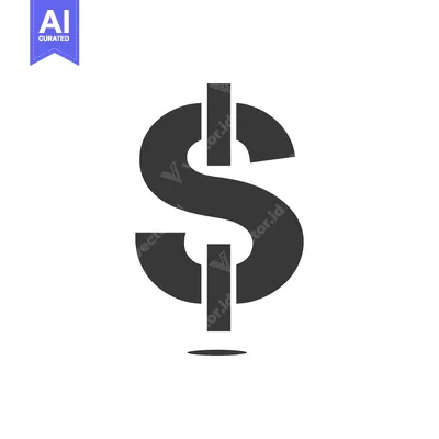 Aset premium populer: Stylized Dollar Sign with Drop Shadow