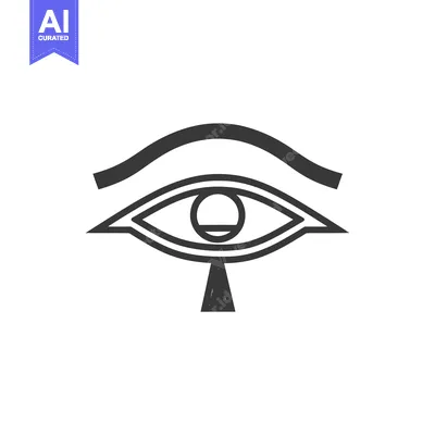 Stylized Eye with Curved Lines and Triangular Shape