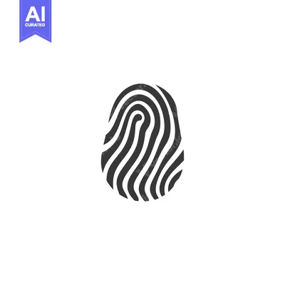 Stylized Fingerprint Icon on White Background