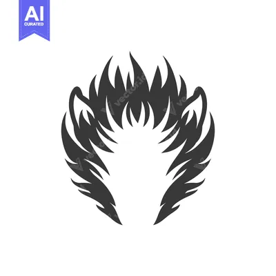 Stylized Flame Design with Pointy Shapes