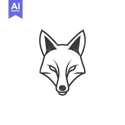Stylized Fox Head Silhouette Illustration