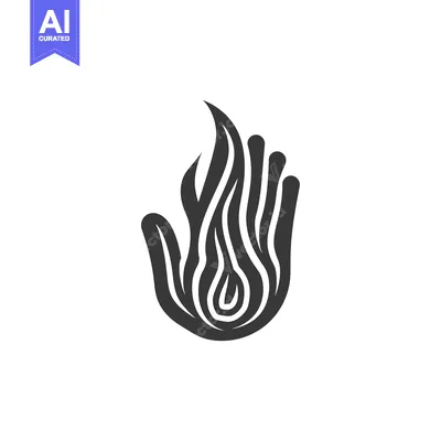 Stylized Hand Shaped Like a Flame