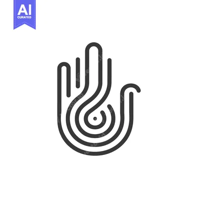 Stylized Hand with Circular Pattern