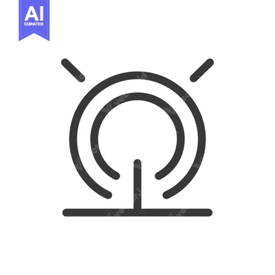 Aset desain premium: Stylized Icon Depicting a Tree with a Circle at the Top