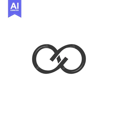 Stylized Infinity Symbol with Intersecting Lines